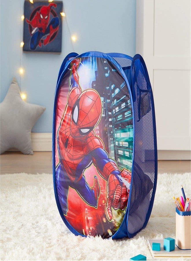 Idea Nuova Marvel Spider-Man Pop-Up Hamper for Kids,Red Collapsible Laundry Basket with Durable Carry Handles,21" H x 13.5" W x 13.5" L,Lightweight & Portable - Image 4
